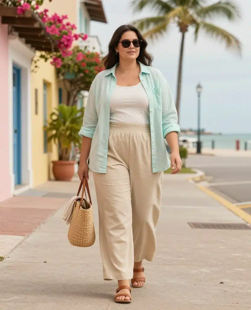 What to Wear in Key West in December: 15 Vacation Outfits You’ll Be Glad You Packed! 48 What to wear in Key West in December What to Wear in Key West in December: 15 Vacation Outfits You’ll Be Glad You Packed! - 8. Lightweight Trousers with a Breezy Button-Down 1