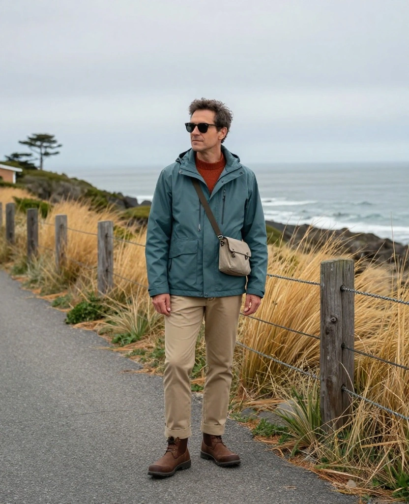 What to Wear in Monterey Bay in November: 15 Outfit Ideas You’ll Be Glad You Packed! 60 what to wear in Monterey Bay in November What to Wear in Monterey Bay in November: 15 Outfit Ideas You’ll Be Glad You Packed! - 12. The Colorful Coastal Look: Rust, Teal, and Warm Neutral Layers 1