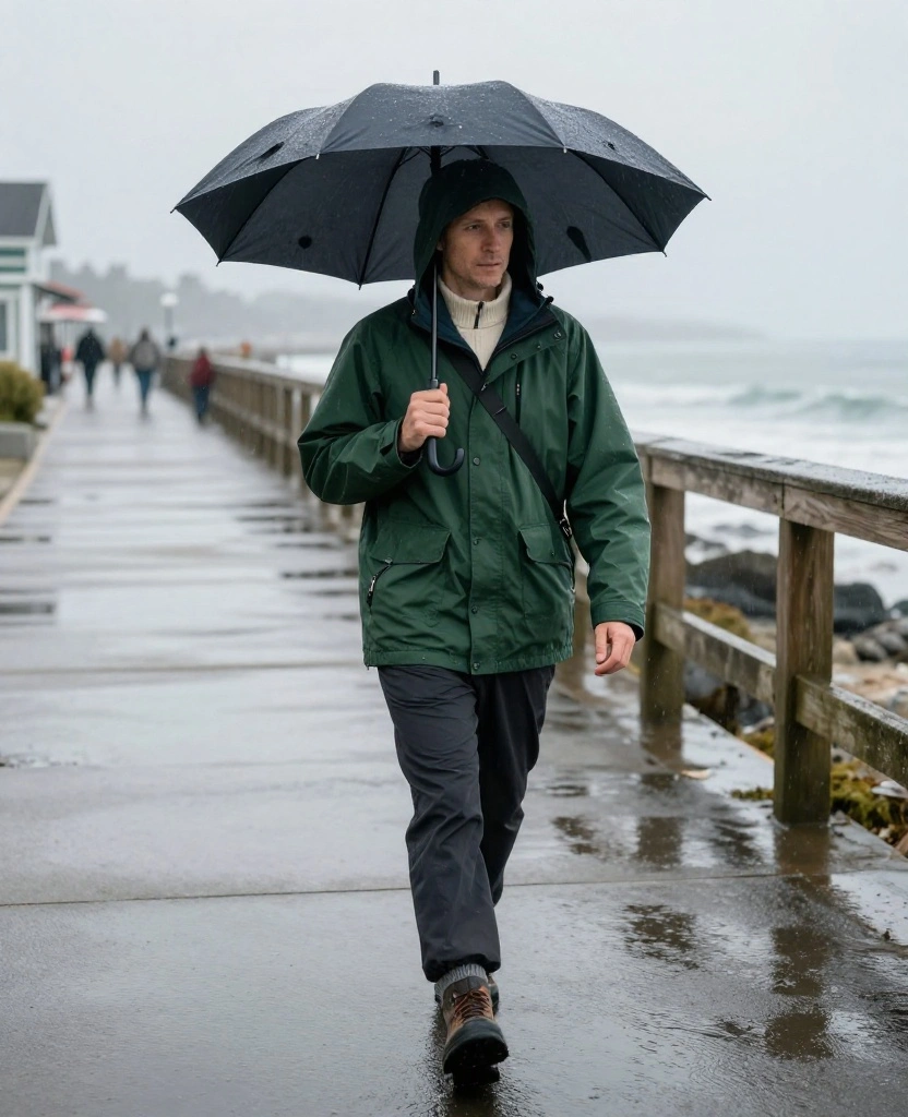 What to Wear in Monterey Bay in November: 15 Outfit Ideas You’ll Be Glad You Packed! 3 what to wear in Monterey Bay in November What to Wear in Monterey Bay in November: 15 Outfit Ideas You’ll Be Glad You Packed! - 3. The Light-Rain Outfit: Waterproof Shell and Comfortable Layers 1