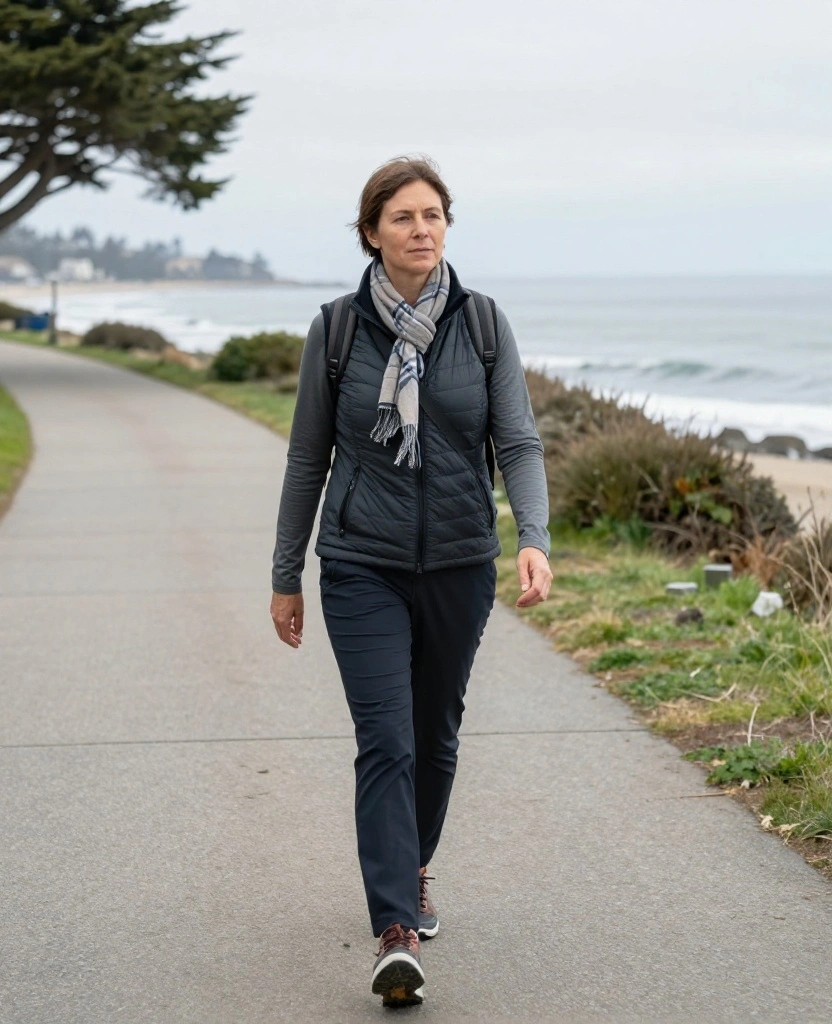 What to Wear in Monterey Bay in November: 15 Outfit Ideas You’ll Be Glad You Packed! 45 what to wear in Monterey Bay in November What to Wear in Monterey Bay in November: 15 Outfit Ideas You’ll Be Glad You Packed! - 9. Active Sightseeing Look: Stretch Pants, Vest, and Supportive Sneakers 1