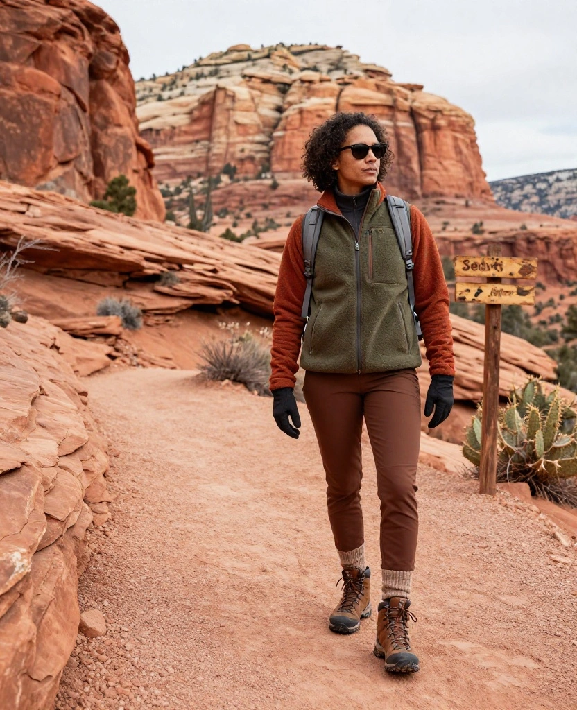 What to Wear in Sedona in December: 15 Must-Pack Winter Outfits for Red-Rock Adventures 80 What to Wear in Sedona in December What to Wear in Sedona in December: 15 Must-Pack Winter Outfits for Red-Rock Adventures - 12. The Cold-Feet-Proof Outfit with Wool Socks and Trail Boots 1