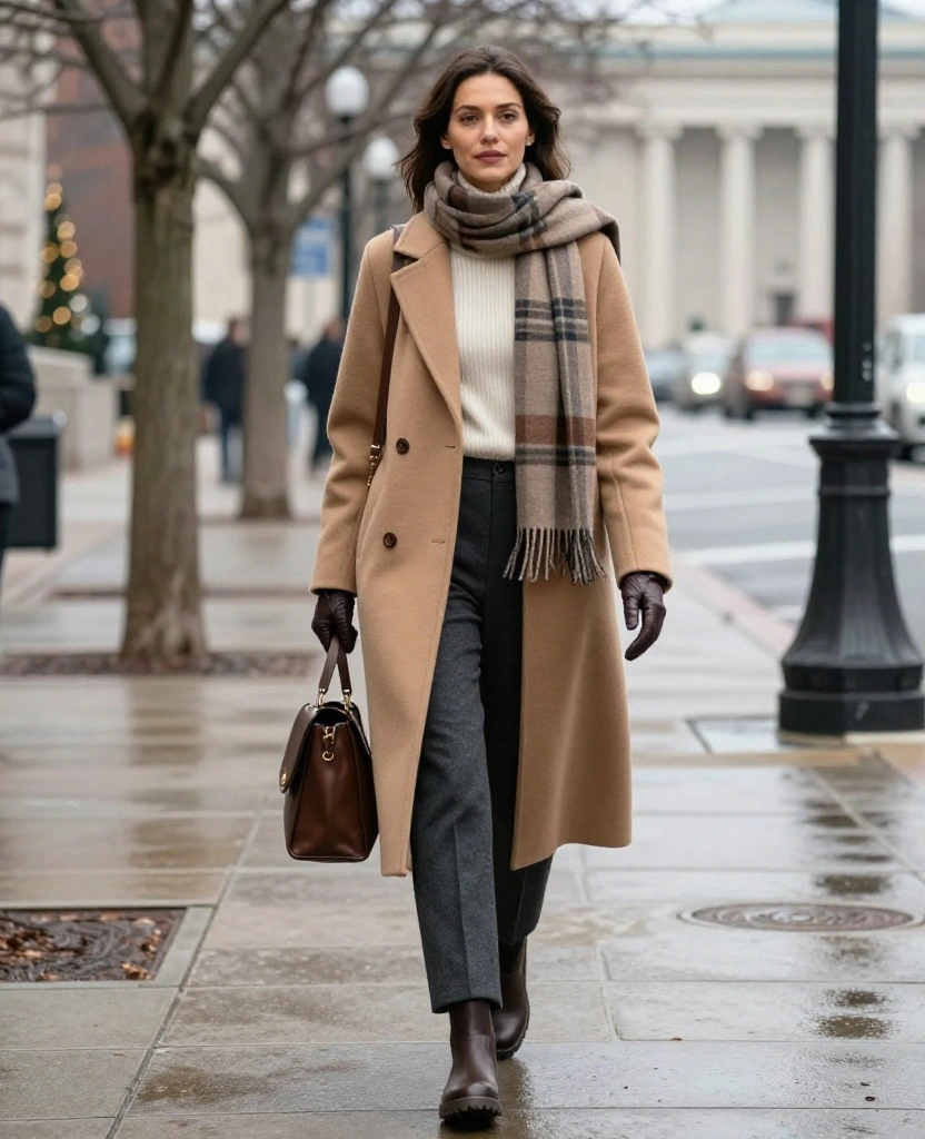 What to Wear in Washington, D.C. in December: 15 Chic Winter Outfits That Keep You Warm While Sightseeing 1 What to Wear in Washington D.C in December What to Wear in Washington, D.C. in December: 15 Chic Winter Outfits That Keep You Warm While Sightseeing - 1. The Long Wool Coat and Turtleneck Formula 1