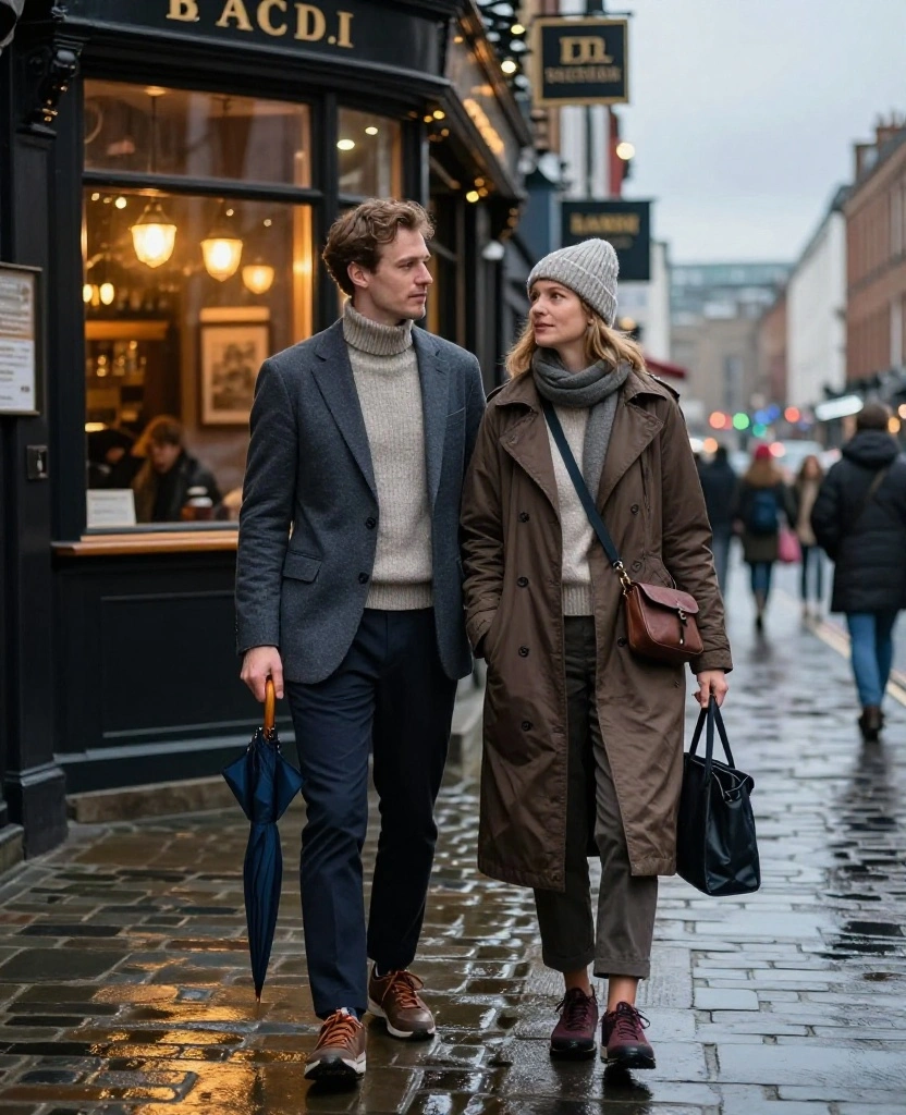 12 Comfortable Dublin Sightseeing Outfits for Exploring All Day (Your Feet Will Thank You for #6!) 80 What to Wear in Dublin in December 12 Comfortable Dublin Sightseeing Outfits for Exploring All Day (Your Feet Will Thank You for #6!) - 12. The Cozy Evening-Ready Outfit That Still Handles Miles 1