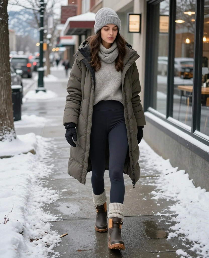 12 Salt Lake City December Clothing Essentials That’ll Save Your Outfit from Freezing Temperatures 65 What to Wear in Salt Lake City in December 12 Salt Lake City December Clothing Essentials That’ll Save Your Outfit from Freezing Temperatures - 11. Layer Thermal Leggings under Trousers, Dresses, and Skirts 1