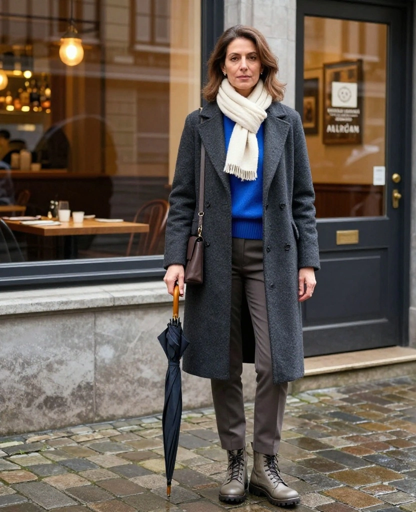 13 Brussels Winter Outfit Ideas That Go From Museum Hopping to Dinner Without a Full Change 59 What to Wear in Brussels in December 13 Brussels Winter Outfit Ideas That Go From Museum Hopping to Dinner Without a Full Change - 9. The Jewel-Tone Sweater With Tailored Neutral Pants 1