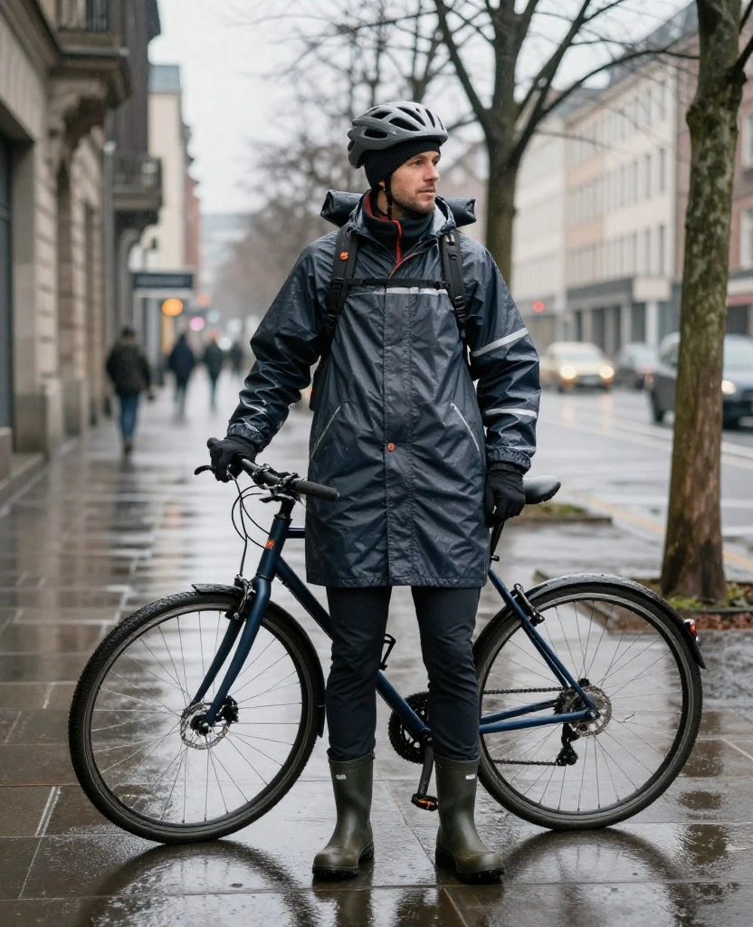 13 Cologne December Weather Outfits That Beat Rain, Wind, and Freezing Temperatures 62 What to Wear in Cologne in December 13 Cologne December Weather Outfits That Beat Rain, Wind, and Freezing Temperatures - 10. Cycling-Friendly Rain Cape and Fleece 1