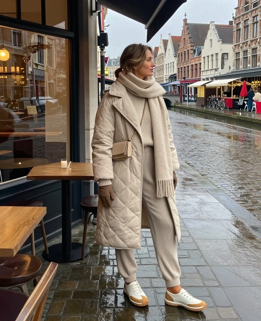 13 Ghent December Outfits Made for Rainy Streets, Cozy Cafés, and Picture-Perfect Travel Photos 62 what to wear in Ghent in December 13 Ghent December Outfits Made for Rainy Streets, Cozy Cafés, and Picture-Perfect Travel Photos - 10. The Soft Knit Set for Café-to-Canal Days 1