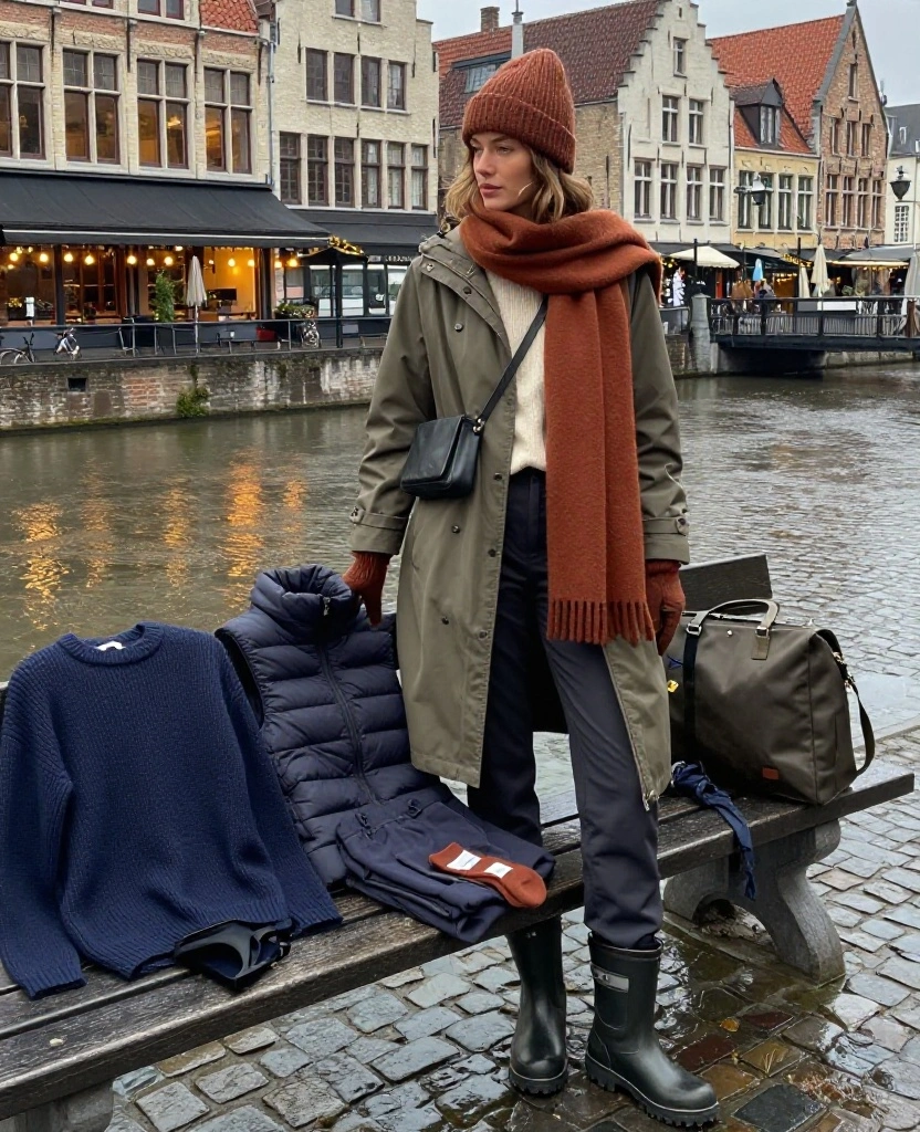 13 Ghent December Outfits Made for Rainy Streets, Cozy Cafés, and Picture-Perfect Travel Photos 85 what to wear in Ghent in December 13 Ghent December Outfits Made for Rainy Streets, Cozy Cafés, and Picture-Perfect Travel Photos - 13. The Carry-On Capsule Outfit That Mixes All Week 1