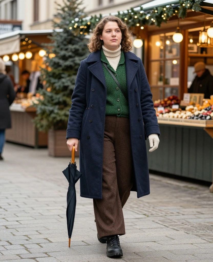 13 Munich December Travel Outfits That Take You from Sightseeing to Bavarian Dinner with Ease! 45 What to Wear in Munich in December 13 Munich December Travel Outfits That Take You from Sightseeing to Bavarian Dinner with Ease! - 7. The Wide-Leg Trouser and Knit Vest Combination 1