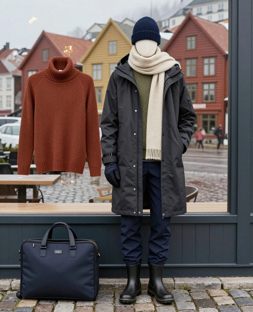 13 Stylish Bergen Winter Fashion Ideas That Prove Practical Layers Can Still Look Amazing 76 what to wear in Bergen in December 13 Stylish Bergen Winter Fashion Ideas That Prove Practical Layers Can Still Look Amazing - 12. Use a Three-Color Travel Capsule Wardrobe 1