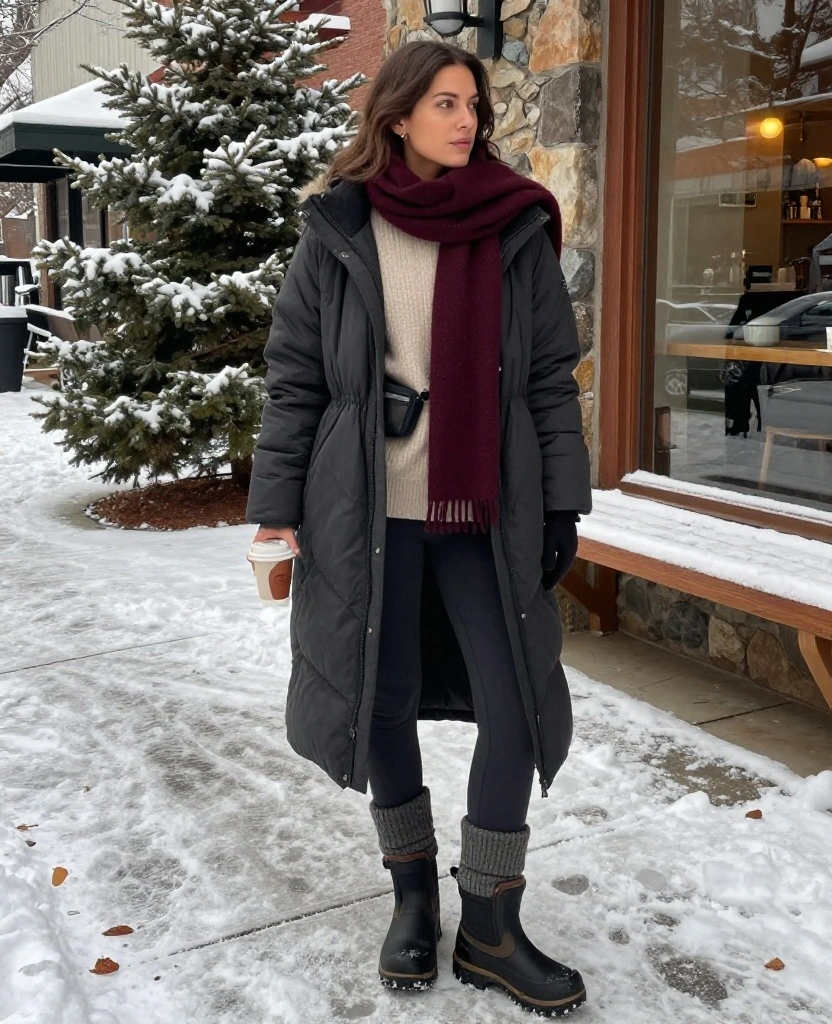 13 Stylish Boulder December Outfits That Prove Warm Clothes Can Still Look Amazing! 27 What to Wear in Boulder in December 13 Stylish Boulder December Outfits That Prove Warm Clothes Can Still Look Amazing! - 5. The Long Parka, Leggings, and Cozy Boot Formula 1