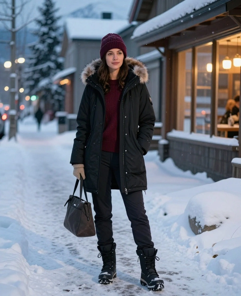 13 Stylish Women’s Anchorage Winter Outfits That Prove Warmth and Fashion Can Coexist! 64 What to Wear in Anchorage in December 13 Stylish Women’s Anchorage Winter Outfits That Prove Warmth and Fashion Can Coexist! - 10. Faux-Fur Details With a Technical Base 1