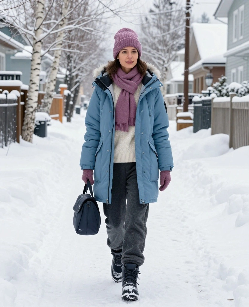 13 Stylish Women’s Anchorage Winter Outfits That Prove Warmth and Fashion Can Coexist! 80 What to Wear in Anchorage in December 13 Stylish Women’s Anchorage Winter Outfits That Prove Warmth and Fashion Can Coexist! - 12. Soft Pastels Against the Snow 1