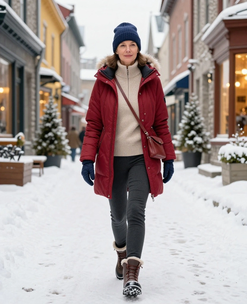 13 Women’s Winter Outfits for Québec City That Prove Warm Doesn’t Have to Mean Bulky 52 What to Wear in Québec City in December 13 Women’s Winter Outfits for Québec City That Prove Warm Doesn’t Have to Mean Bulky - 8. The Polished Après-Ski Look for a Snowy Day 1