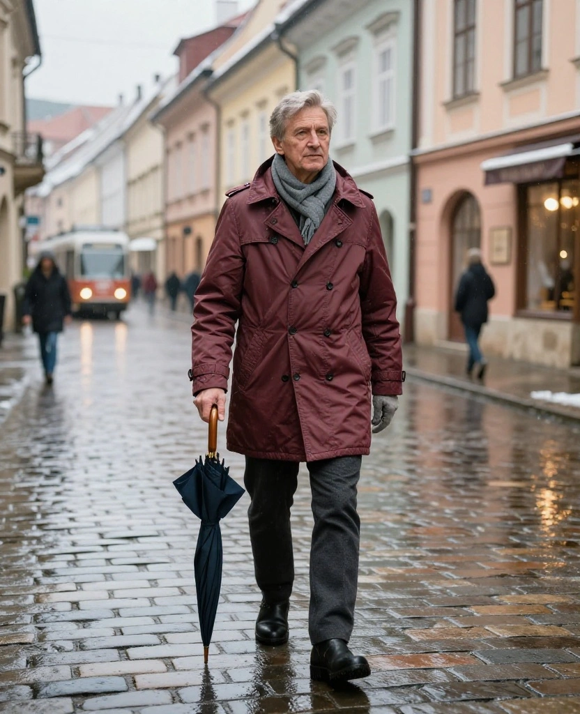 15 Bratislava Winter Outfits That’ll Keep You Warm While Exploring the City (Without Looking Bulky!) 88 What to Wear in Bratislava in December 15 Bratislava Winter Outfits That’ll Keep You Warm While Exploring the City (Without Looking Bulky!) - 14. The Compact Umbrella Outfit for Damp December Days 1
