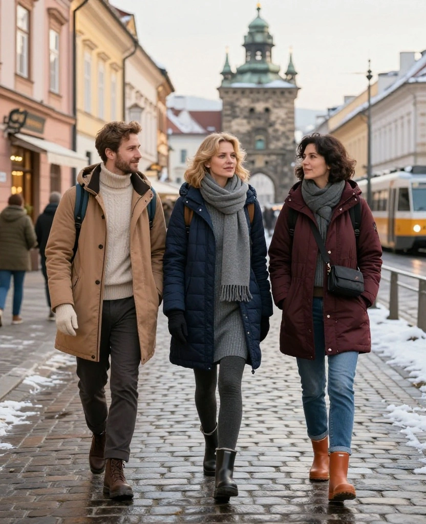 15 Bratislava Winter Outfits That’ll Keep You Warm While Exploring the City (Without Looking Bulky!) 95 What to Wear in Bratislava in December 15 Bratislava Winter Outfits That’ll Keep You Warm While Exploring the City (Without Looking Bulky!) - 15. The Small-Suitcase Capsule: Five Pieces, Many Warm Looks 1