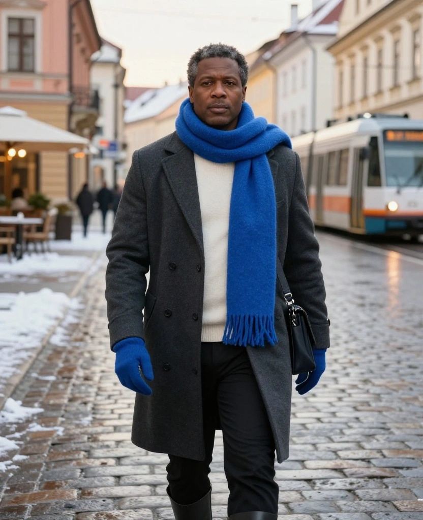 15 Bratislava Winter Outfits That’ll Keep You Warm While Exploring the City (Without Looking Bulky!) 52 What to Wear in Bratislava in December 15 Bratislava Winter Outfits That’ll Keep You Warm While Exploring the City (Without Looking Bulky!) - 8. The Bright Scarf Trick for a Neutral Coat 1