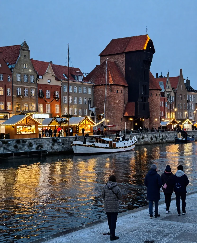 15 Magical Places to Visit in Gdańsk in December That Feel Like a Christmas Fairytale 4 Places to Visit in Gdańsk in December 15 Magical Places to Visit in Gdańsk in December That Feel Like a Christmas Fairytale - 4. The Motława Waterfront and the Old Crane 1