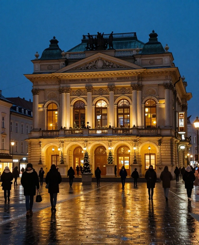 15 Places to Visit in Wroclaw in December That’ll Make Your Winter Trip Unforgettable 19 Places to Visit in Wroclaw in December 15 Places to Visit in Wroclaw in December That’ll Make Your Winter Trip Unforgettable - 15. Wroclaw Opera and Illuminated Świdnicka Street 1