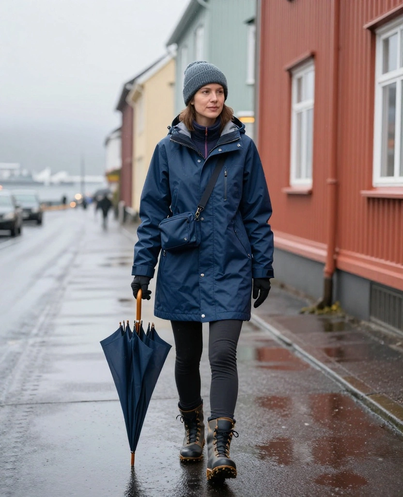 15 Reykjavík December Outfit Ideas That Are Cozy, Waterproof, and Seriously Photo-Ready 73 What to wear in Reykjavík in December 15 Reykjavík December Outfit Ideas That Are Cozy, Waterproof, and Seriously Photo-Ready - 11. A Rain-Shell Look for Mild, Wet December Days 1