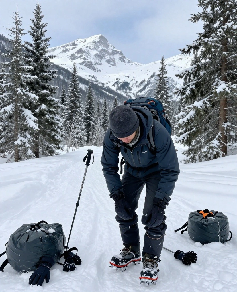 Banff December Weather Guide: 12 Clothing Tips for Staying Warm Through Snow, Wind, and Freezing Temps! 54 What to Wear in Banff in December Banff December Weather Guide: 12 Clothing Tips for Staying Warm Through Snow, Wind, and Freezing Temps! - 8. Add Traction Cleats and the Right Snow Gear 1