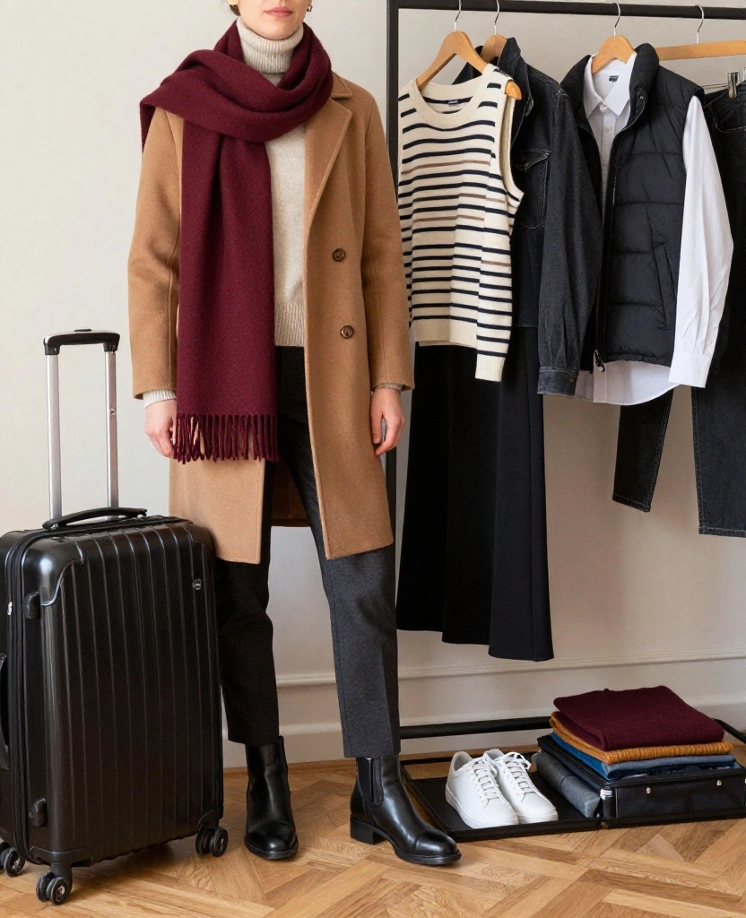 Create a Madrid Winter Capsule Wardrobe with Just 12 Pieces (You’ll Get 20+ December Outfits!) 78 what to wear in Madrid in December Create a Madrid Winter Capsule Wardrobe with Just 12 Pieces (You’ll Get 20+ December Outfits!) - 12. Finish with a Burgundy Scarf and Build 20+ Outfits 1