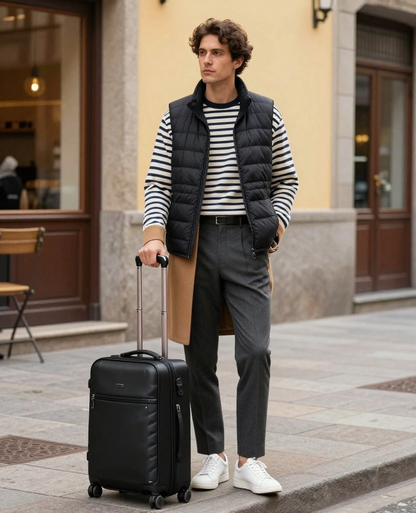 Create a Madrid Winter Capsule Wardrobe with Just 12 Pieces (You’ll Get 20+ December Outfits!) 34 what to wear in Madrid in December Create a Madrid Winter Capsule Wardrobe with Just 12 Pieces (You’ll Get 20+ December Outfits!) - 6. Add a Striped Top for Easy Paris-to-Madrid Energy 1