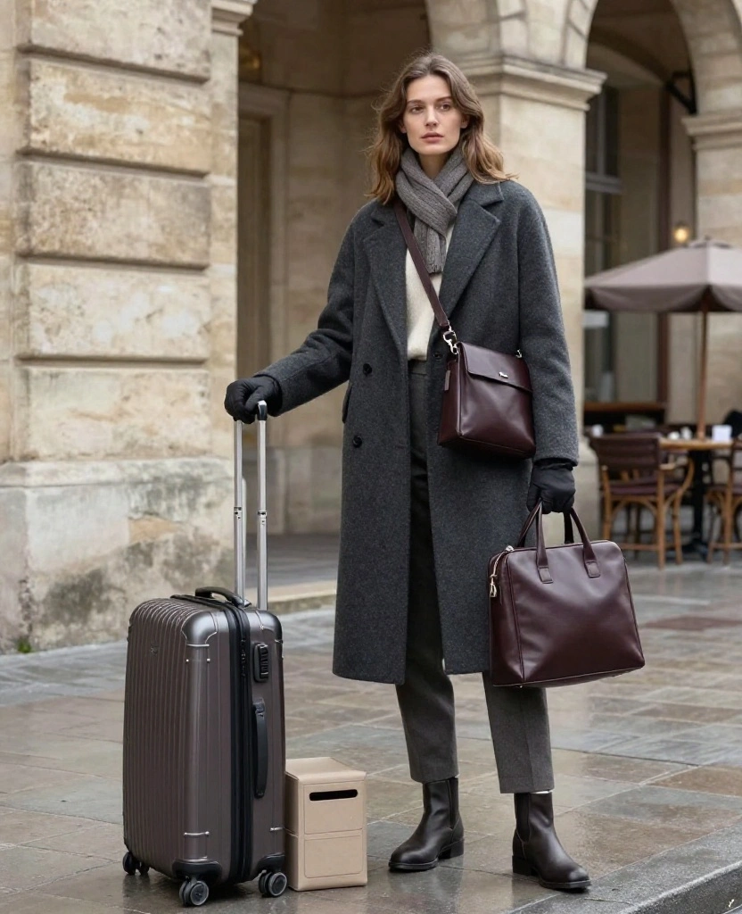 The Ultimate Bordeaux Winter Packing List: 12 Capsule Wardrobe Pieces That Create 30+ Outfits! 58 What to wear in Bordeaux in December The Ultimate Bordeaux Winter Packing List: 12 Capsule Wardrobe Pieces That Create 30+ Outfits! - 10. The Structured Crossbody Bag: Hands-Free and City Ready 1