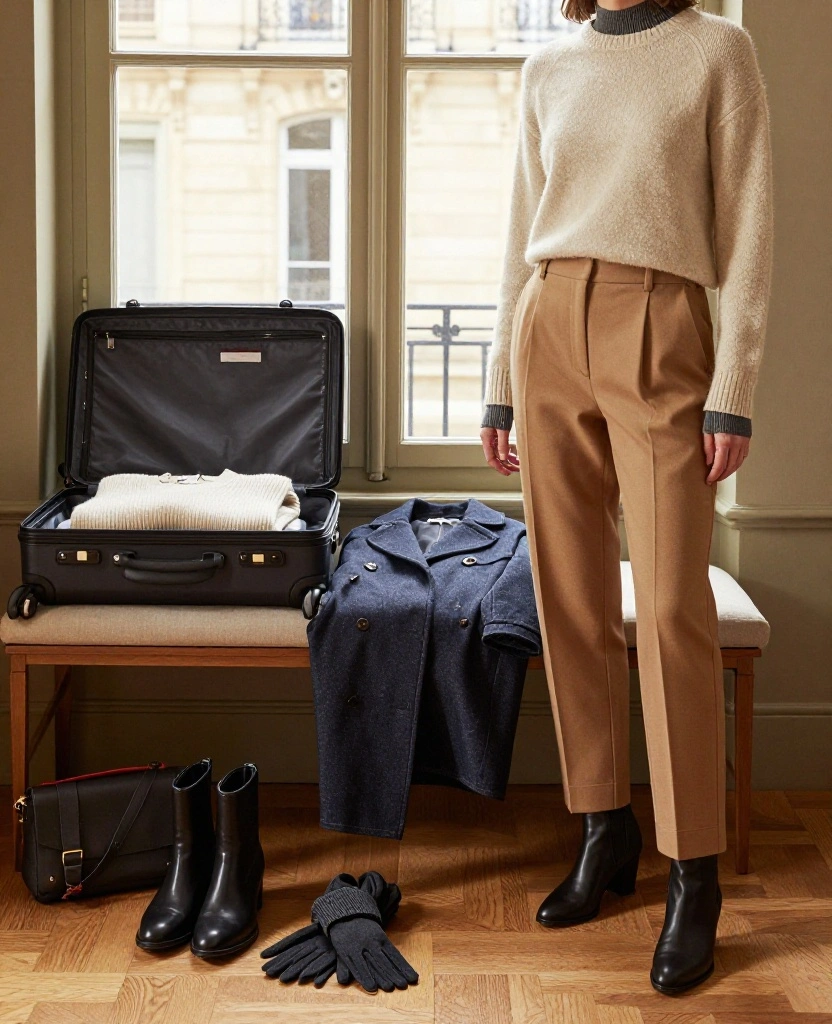 The Ultimate Bordeaux Winter Packing List: 12 Capsule Wardrobe Pieces That Create 30+ Outfits! 9 What to wear in Bordeaux in December The Ultimate Bordeaux Winter Packing List: 12 Capsule Wardrobe Pieces That Create 30+ Outfits! - 3. The Thin Base Layer: The Small Piece That Saves Cold Days 1