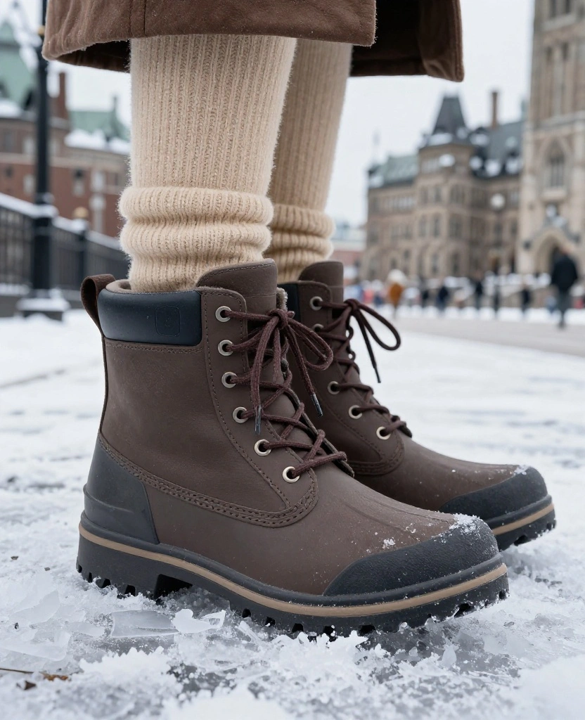 What Shoes to Wear in Ottawa in December: 10 Waterproof Winter Boots That Won’t Let Snow Ruin Your Trip! 20 what to wear in Ottawa in December What Shoes to Wear in Ottawa in December: 10 Waterproof Winter Boots That Won’t Let Snow Ruin Your Trip! - 4. Lace-Up City Snow Boots with Reliable Ankle Support 1