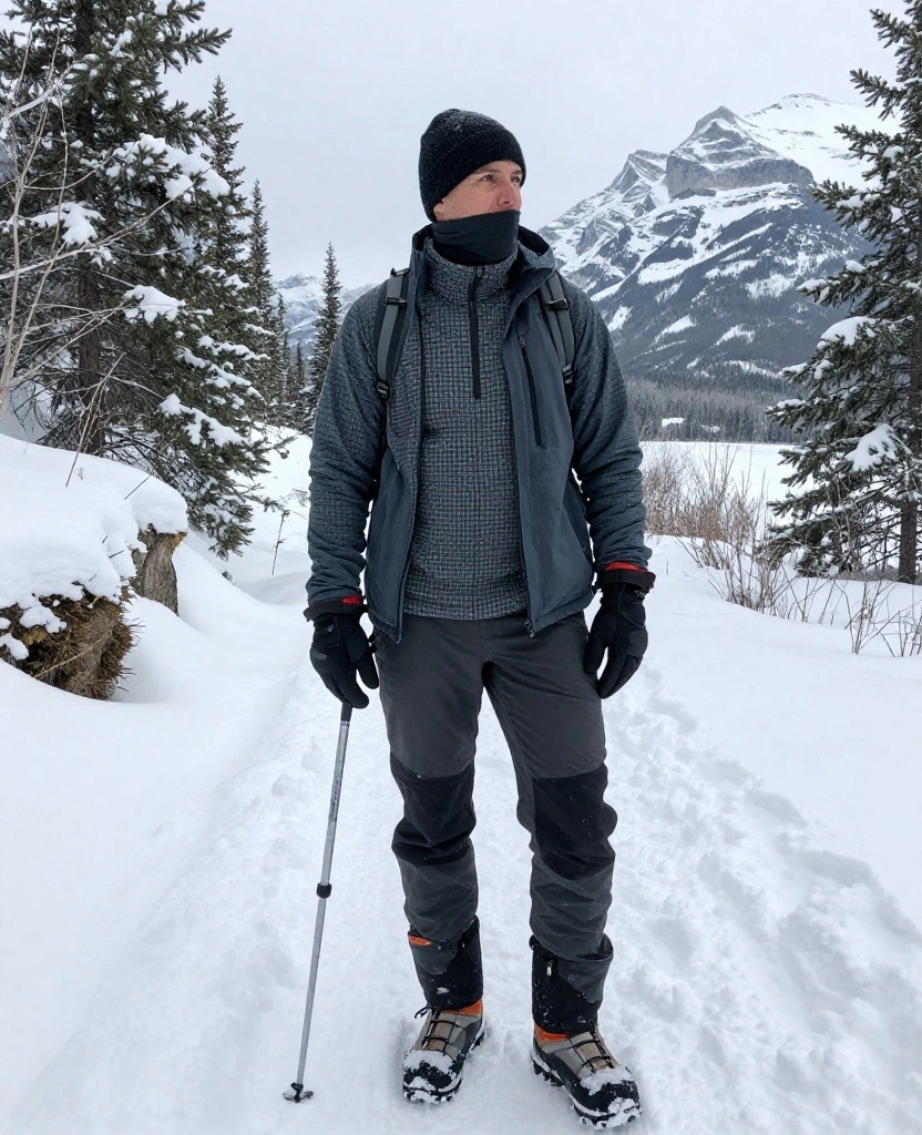 What to Wear Hiking in Jasper in December: 13 Must-Have Layers for Snowy Trails 15 What to Wear in Jasper in December What to Wear Hiking in Jasper in December: 13 Must-Have Layers for Snowy Trails - 3. Use a Fleece or Grid Mid-Layer to Hold Warmth 1