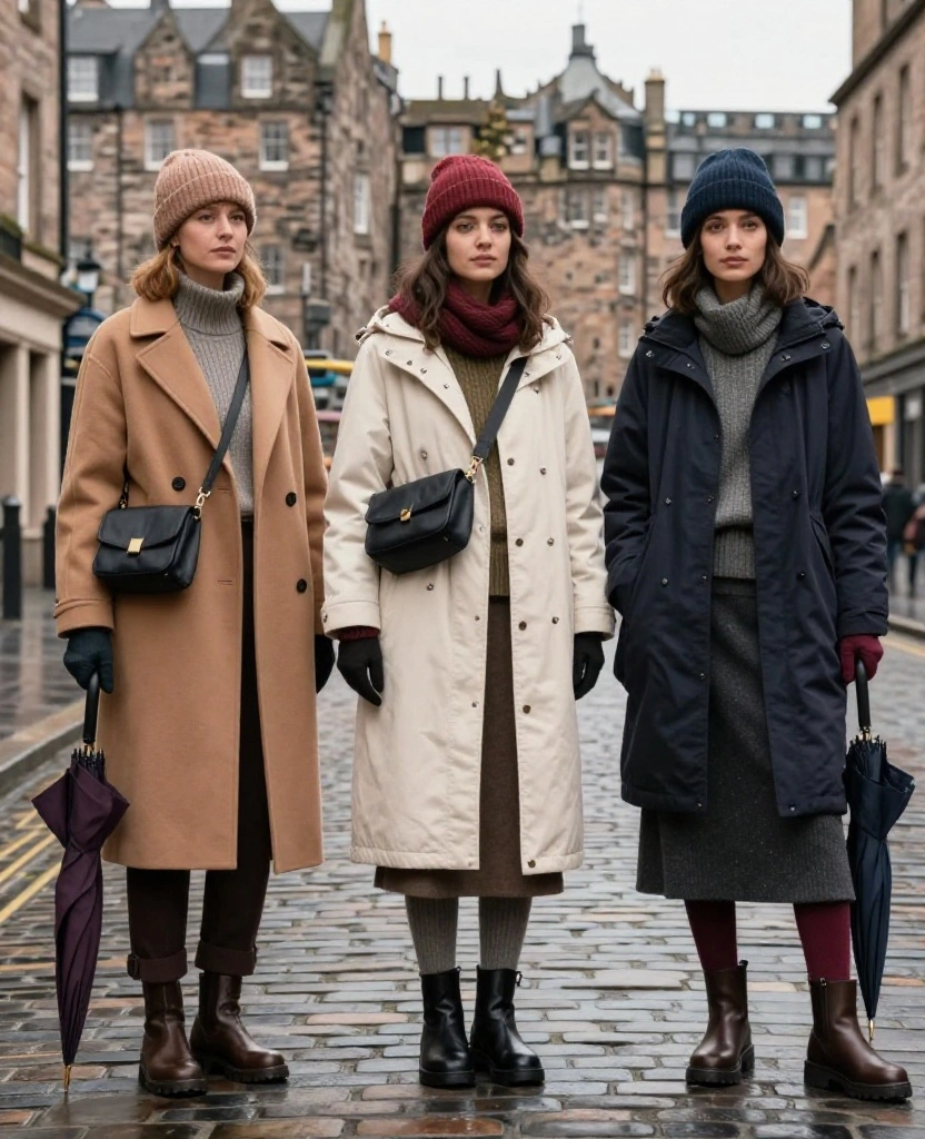What to Wear in Edinburgh in December: 15 Cozy Winter Outfits You’ll Be Glad You Packed! 80 what to wear in Edinburgh in December What to Wear in Edinburgh in December: 15 Cozy Winter Outfits You’ll Be Glad You Packed! - 14. Use a Small Winter Capsule in Muted Colors 1