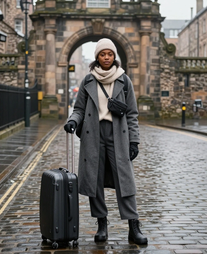 What to Wear in Edinburgh in December: 15 Cozy Winter Outfits You’ll Be Glad You Packed! 87 what to wear in Edinburgh in December What to Wear in Edinburgh in December: 15 Cozy Winter Outfits You’ll Be Glad You Packed! - 15. Keep Your Travel-Day Outfit Warm but Easy to Remove 1