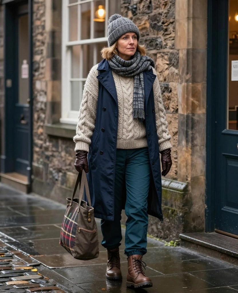 What to Wear in Edinburgh in December: 15 Cozy Winter Outfits You’ll Be Glad You Packed! 14 what to wear in Edinburgh in December What to Wear in Edinburgh in December: 15 Cozy Winter Outfits You’ll Be Glad You Packed! - 4. Let a Chunky Knit Do the Cozy Work 1