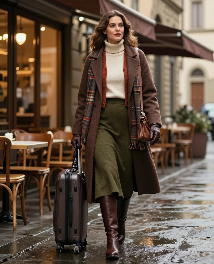 What to Wear in Florence in December: 15 Chic Winter Outfits You’ll Be Glad You Packed 29 What to Wear in Florence in December What to Wear in Florence in December: 15 Chic Winter Outfits You’ll Be Glad You Packed - 5. The Midi Skirt and Knee-High Boot Combination 1