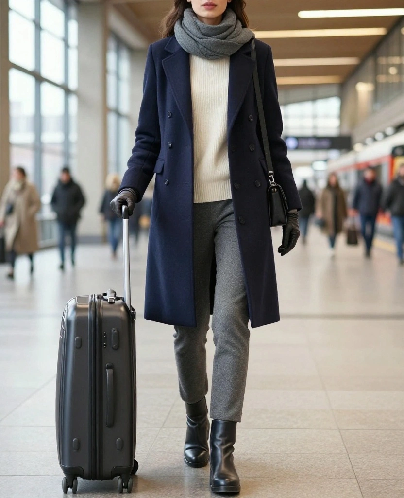What to Wear in Frankfurt in December: 15 Chic Winter Outfits That Keep You Warm Without Looking Bulky! 65 What to Wear in Frankfurt in December What to Wear in Frankfurt in December: 15 Chic Winter Outfits That Keep You Warm Without Looking Bulky! - 11. The Smart Train-Travel Layering Set 1