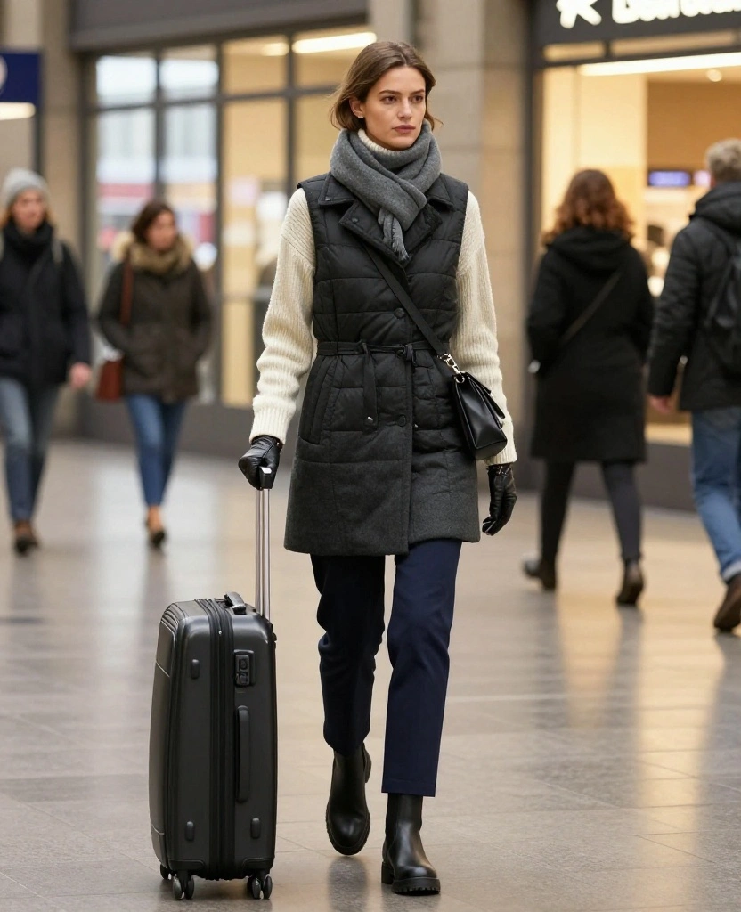 What to Wear in Frankfurt in December: 15 Chic Winter Outfits That Keep You Warm Without Looking Bulky! 15 What to Wear in Frankfurt in December What to Wear in Frankfurt in December: 15 Chic Winter Outfits That Keep You Warm Without Looking Bulky! - 3. The Slim Puffer Vest Under a Tailored Coat 1