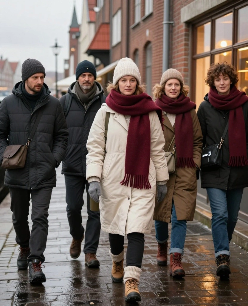 What to Wear in Gdańsk in December: 15 Cozy Winter Outfits That Beat the Baltic Chill 27 What to Wear in Gdańsk in December What to Wear in Gdańsk in December: 15 Cozy Winter Outfits That Beat the Baltic Chill - 5. Build the Look Around a Big Scarf 1
