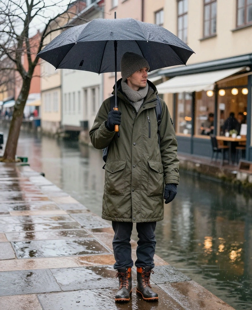 What to Wear in Gothenburg in December: 15 Cozy Winter Outfits That Beat the Scandinavian Chill 81 what to wear in Gothenburg in December What to Wear in Gothenburg in December: 15 Cozy Winter Outfits That Beat the Scandinavian Chill - 13. Prepare for Rain With a Hood and a Compact Umbrella 1