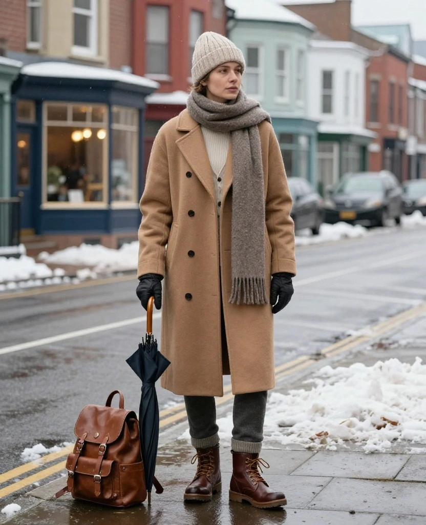 What to Wear in Halifax in December: 15 Cozy Winter Outfit Ideas You’ll Be Glad You Packed! 15 What to Wear in Halifax in December What to Wear in Halifax in December: 15 Cozy Winter Outfit Ideas You’ll Be Glad You Packed! - 3. The Long Wool Coat with Weatherproof Accessories 1