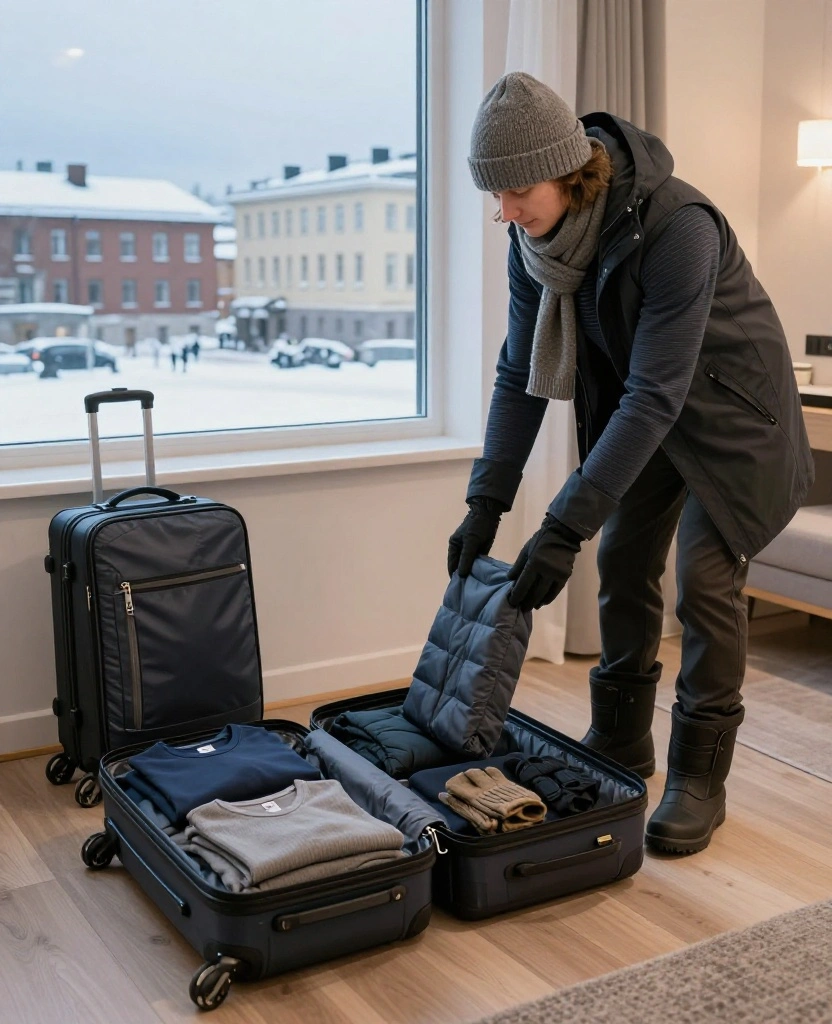 What to Wear in Helsinki Winter: 12 Genius Layering Tips for Staying Warm Without Looking Bulky 78 What to Wear in Helsinki in December What to Wear in Helsinki Winter: 12 Genius Layering Tips for Staying Warm Without Looking Bulky - 12. Pack a Small Capsule That Handles the Whole Trip 1