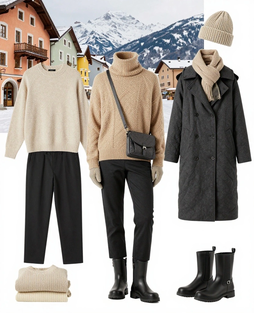 What to Wear in Innsbruck in December: 15 Cozy Winter Outfits That Beat the Alpine Chill 87 What to Wear in Innsbruck in December What to Wear in Innsbruck in December: 15 Cozy Winter Outfits That Beat the Alpine Chill - 13. The Soft Neutral Capsule Outfit for Easy Mixing 1