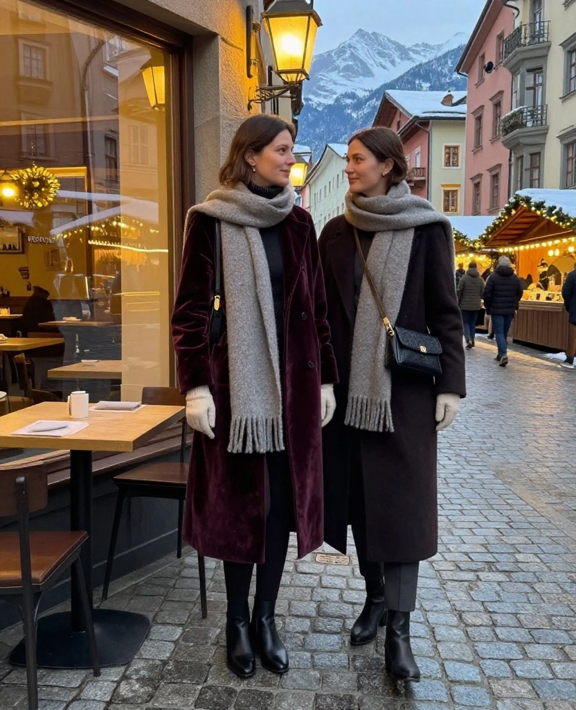 What to Wear in Innsbruck in December: 15 Cozy Winter Outfits That Beat the Alpine Chill 101 What to Wear in Innsbruck in December What to Wear in Innsbruck in December: 15 Cozy Winter Outfits That Beat the Alpine Chill - 15. The Polished Layered Look for Dinner and Evening Strolls 1