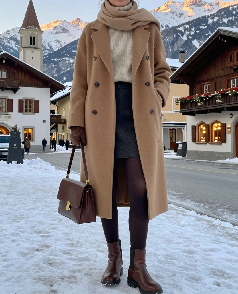 What to Wear in Innsbruck in December: 15 Cozy Winter Outfits That Beat the Alpine Chill 8 What to Wear in Innsbruck in December What to Wear in Innsbruck in December: 15 Cozy Winter Outfits That Beat the Alpine Chill - 2. A Tailored Wool Coat with Hidden Thermal Layers 1