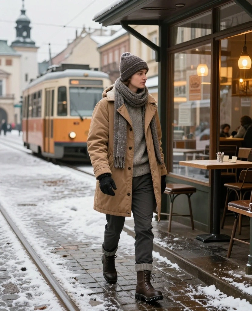 What to Wear in Kraków in December: 13 Layering Tricks That Make Freezing Weather Feel Surprisingly Easy! 76 What to Wear in Kraków in December What to Wear in Kraków in December: 13 Layering Tricks That Make Freezing Weather Feel Surprisingly Easy! - 12. Plan Removable Layers for Trams, Cafés, and Museums 1