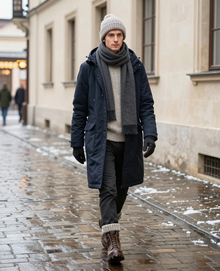 What to Wear in Kraków in December: 13 Layering Tricks That Make Freezing Weather Feel Surprisingly Easy! 45 What to Wear in Kraków in December What to Wear in Kraków in December: 13 Layering Tricks That Make Freezing Weather Feel Surprisingly Easy! - 7. Treat Wool Socks and Waterproof Boots as Your Foundation 1