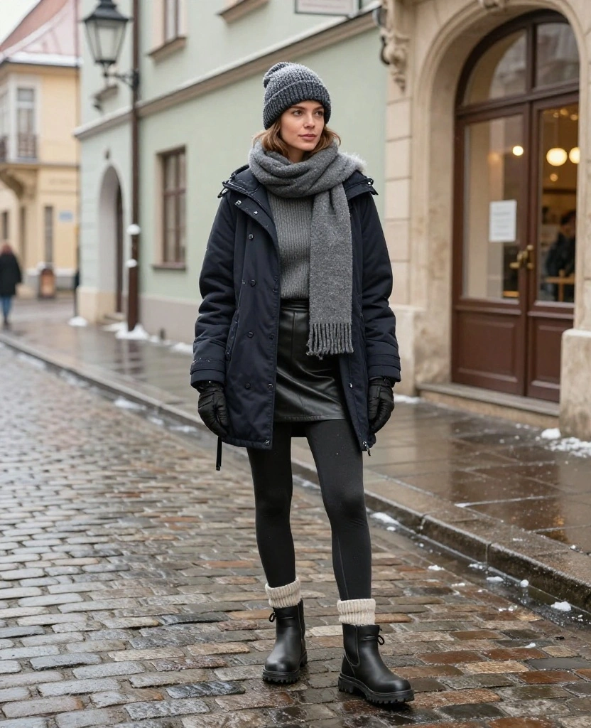 What to Wear in Kraków in December: 13 Layering Tricks That Make Freezing Weather Feel Surprisingly Easy! 50 What to Wear in Kraków in December What to Wear in Kraków in December: 13 Layering Tricks That Make Freezing Weather Feel Surprisingly Easy! - 8. Add Thermal Bottoms Under Trousers, Skirts, or Dresses 1