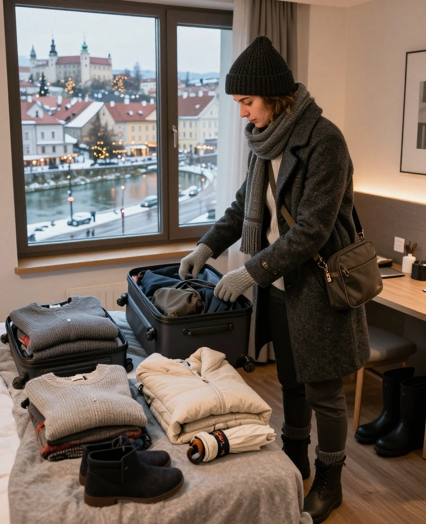 What to Wear in Ljubljana in December: 15 Cozy Winter Outfit Ideas You’ll Want to Copy! 87 What to Wear in Ljubljana in December What to Wear in Ljubljana in December: 15 Cozy Winter Outfit Ideas You’ll Want to Copy! - 13. A Carry-On Capsule with Three Neutral Layers 1