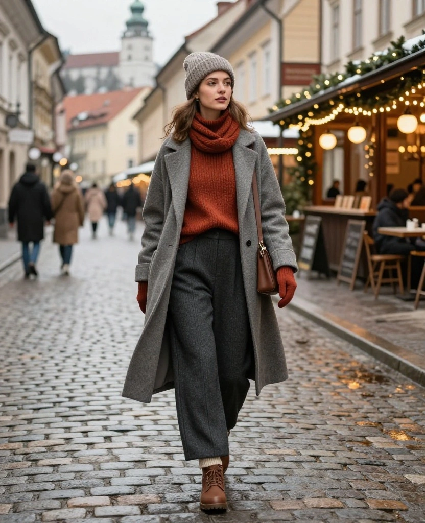 What to Wear in Ljubljana in December: 15 Cozy Winter Outfit Ideas You’ll Want to Copy! 34 What to Wear in Ljubljana in December What to Wear in Ljubljana in December: 15 Cozy Winter Outfit Ideas You’ll Want to Copy! - 6. Wide-Leg Trousers with a Fitted Base Layer 1
