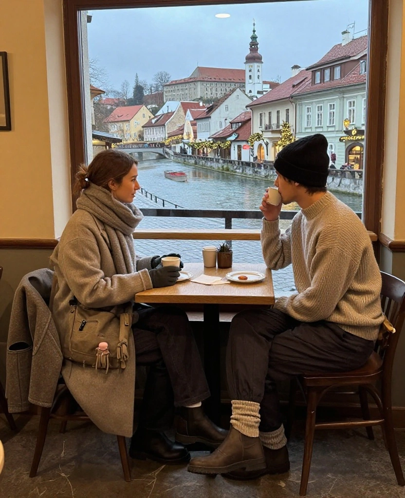 What to Wear in Ljubljana in December: 15 Cozy Winter Outfit Ideas You’ll Want to Copy! 57 What to Wear in Ljubljana in December What to Wear in Ljubljana in December: 15 Cozy Winter Outfit Ideas You’ll Want to Copy! - 9. Soft Café Layers for Chilly Mornings 1